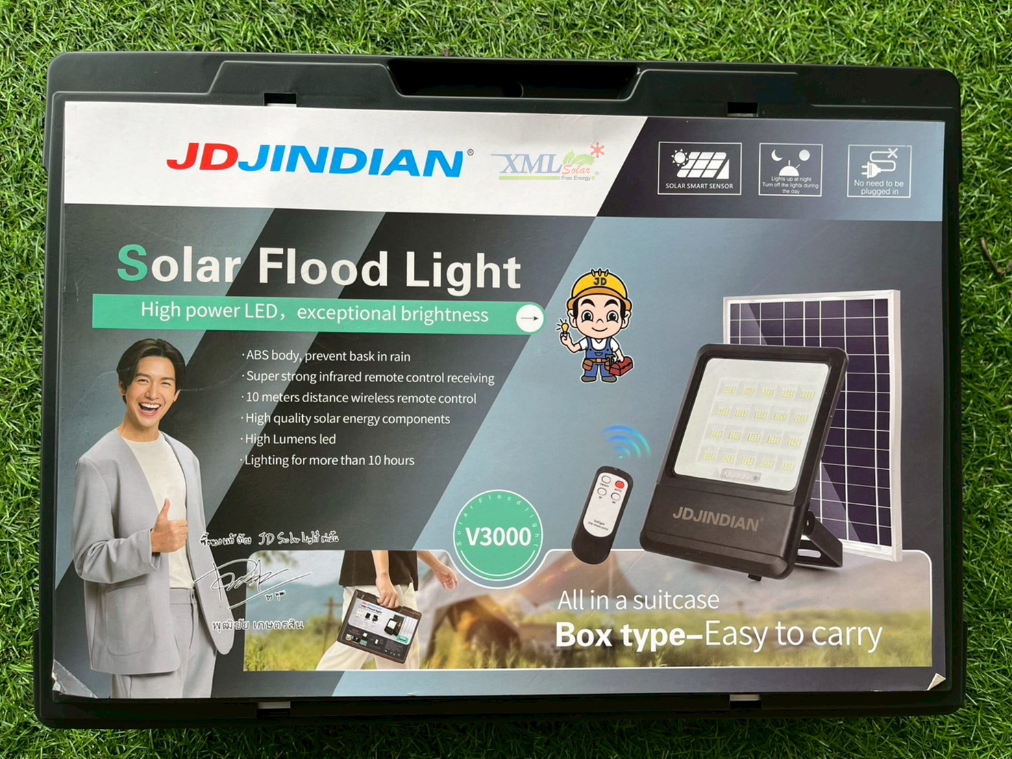 ไฟสปอร์ตไลท์โซล่าเซลล์ รุ่น JD-V1000/ V2000/ V3000/ V5000