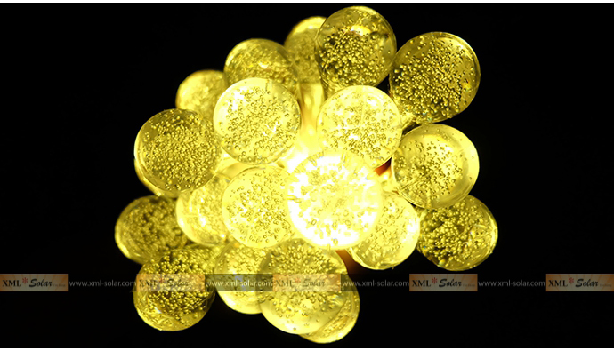 ไฟกระพริบโซล่าเซลล์ รูป หยดน้ำ 30 ชิ้น (เเสง : เหลืองวอมไวท์)