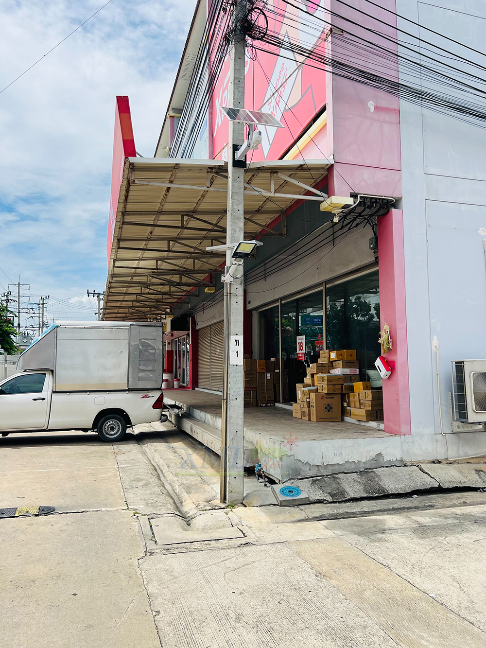 กล้องวงจรปิดโซล่าเซลล์ 80W. / ใช้simcard 4G (1080P) Solar CCTV Camera With 4G