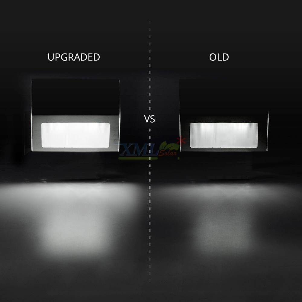 โคมไฟโซล่าเซลล์ติดผนัง 3 LED V.2 (แสง : ขาว)