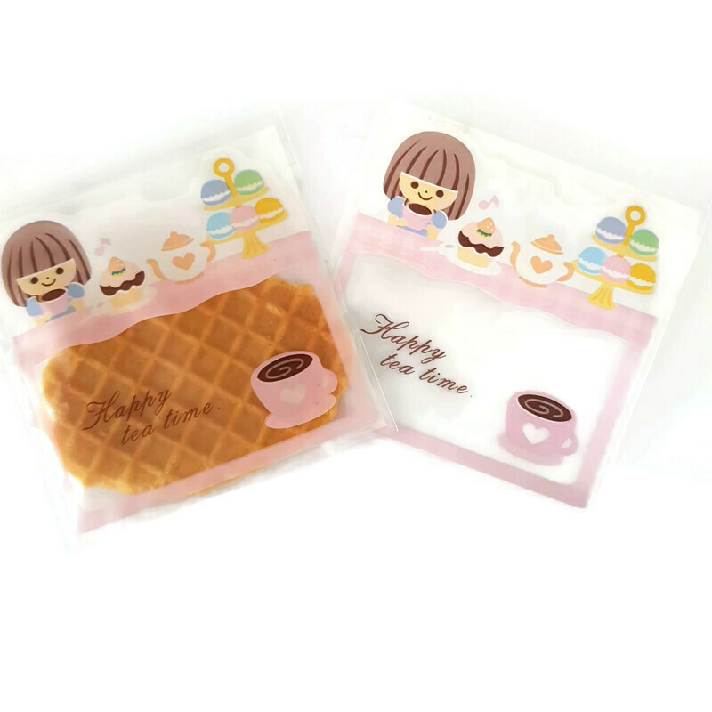 ถุงคุกกี้ เบเกอรี่ ขนม แบบมีเทปกาว 95-100 ใบ/แพ็ค (10*10+3 cm.)