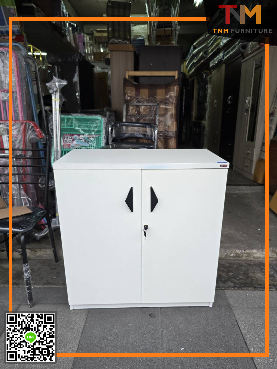 ตู้เอกสารสำนักงาน 2บานเปิด(เตี้ย) ST-080-LD