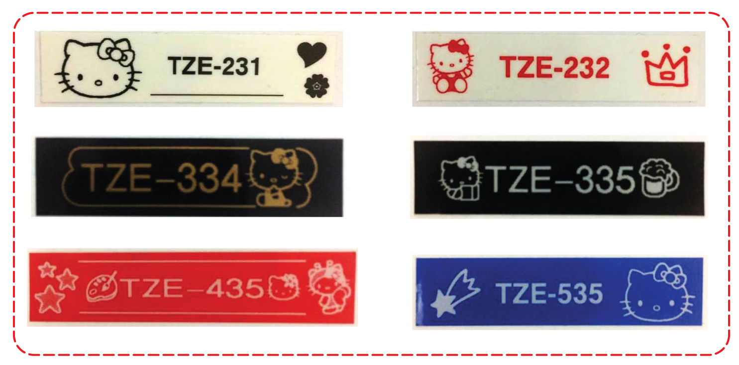 เทปพิมพ์ Laminated Tapes (สำหรับเครื่อง P Touch)