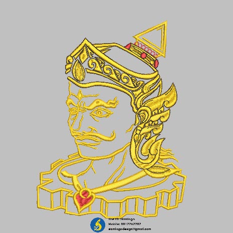 บล็อคปักพระวิษณุ หันข้าง ปักหลัง