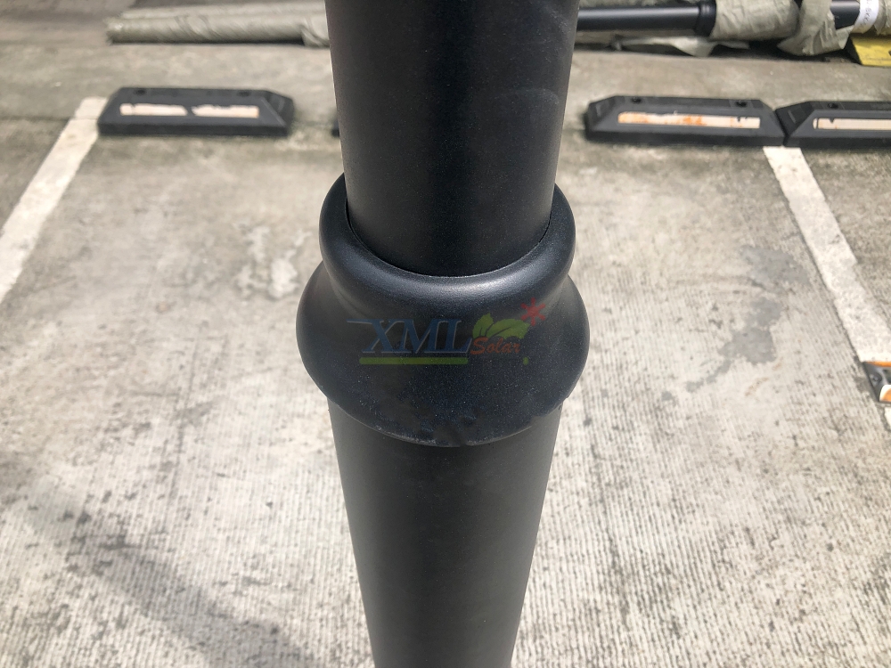 เสาเหล็กชุบไฟสนาม อะลูมิเนียบชุบดำ สูง 3 เมตร