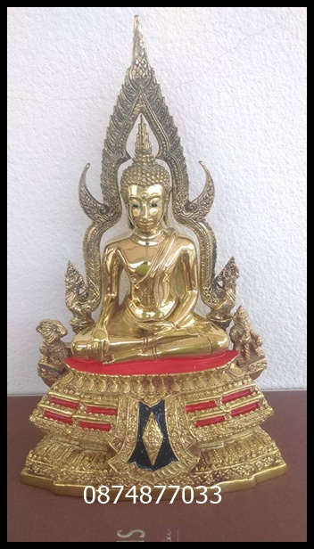 พระพุทธชินราช3นิ้ว เนื้อทองเหลืองขัดมันหน้าตัก 3 นิ้ว ออกโดยวัดใหญ่พิษณุโลก รหัส0155