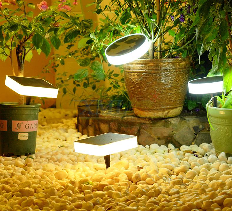 โคมไฟฝังพื้นโซล่าเซลล์ ทรงกลม รุ่น DPD-0544 (แสงขาว + เหลืองวอมไวท์)