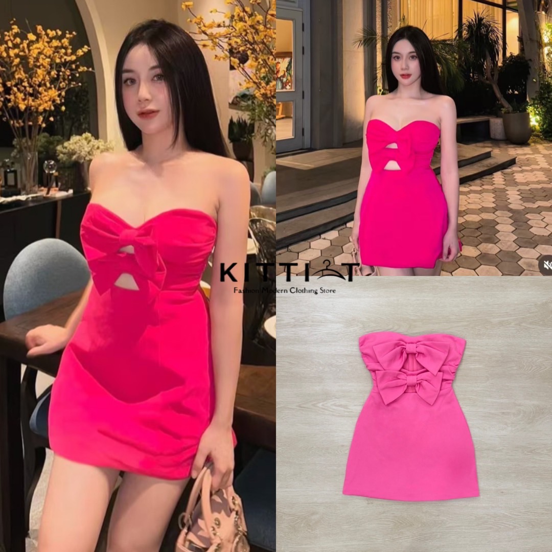 Dress เกาะอก สายปาร์ตี้ สายงานวันเกิด ไม่ควรพลาดกับ ชุดนี้ so cute ด้วยการตัดเย็บแบบพิถีพิถัน ช่วงหน้าอกมีฟองน้ำเสริมหน้าอก มีการตกแต่งด้วยโบช่วงหน้าอก บริเวณตัวชุดทั้งตัวมีซับทั้งตัว ไม่คัน เรียบๆ เล่นสีแบบโดดเด่น สวยแบบตะโกนยันท้านซอย