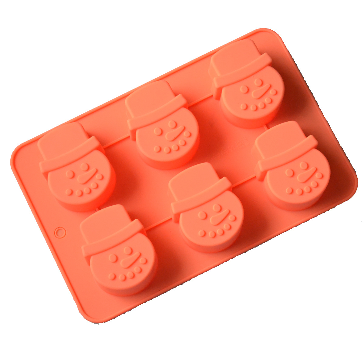 แม่พิมพ์ซิลิโคน พิมพ์สบู่ พิมพ์วุ้น พิมพ์ขนม รูปตุ๊กตาหิมะ 6 ช่อง