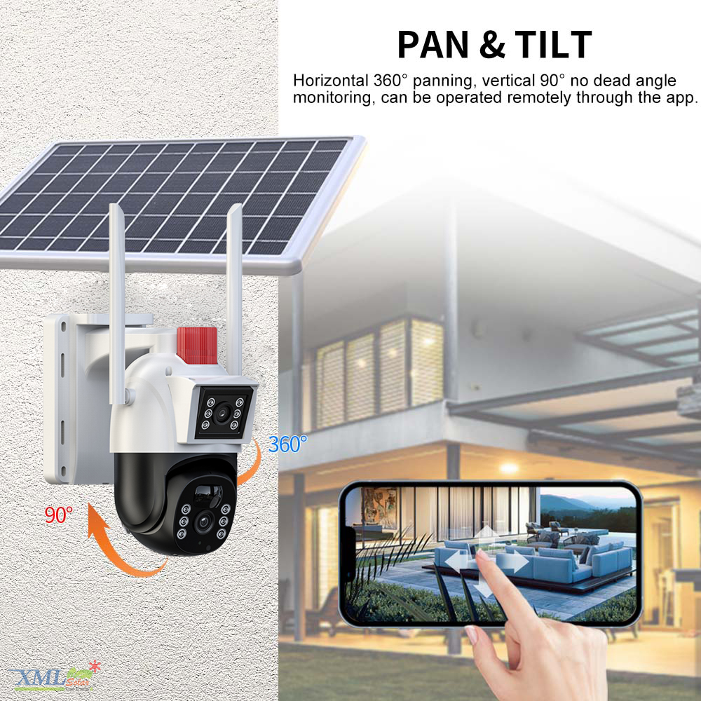 กล้องวงจรปิดโซล่าเซลล์ 4MP EseeCloud (4G) Solar CCTV Camera With 4G รุ่น SCG402P10