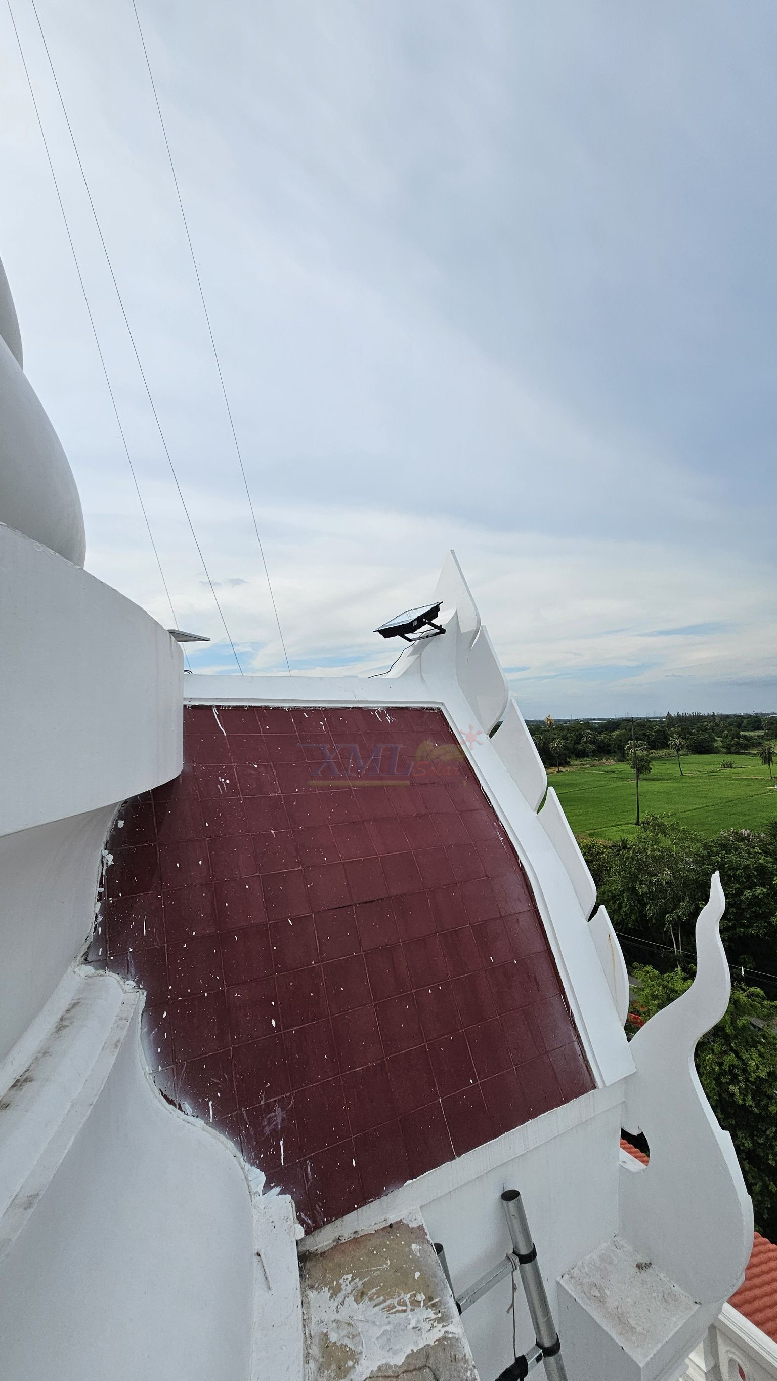 ไฟสปอตไลท์โซล่าเซลล์ 1000 Watt กล่องสีน้ำตาล (เปิดได้ 3 แสง)