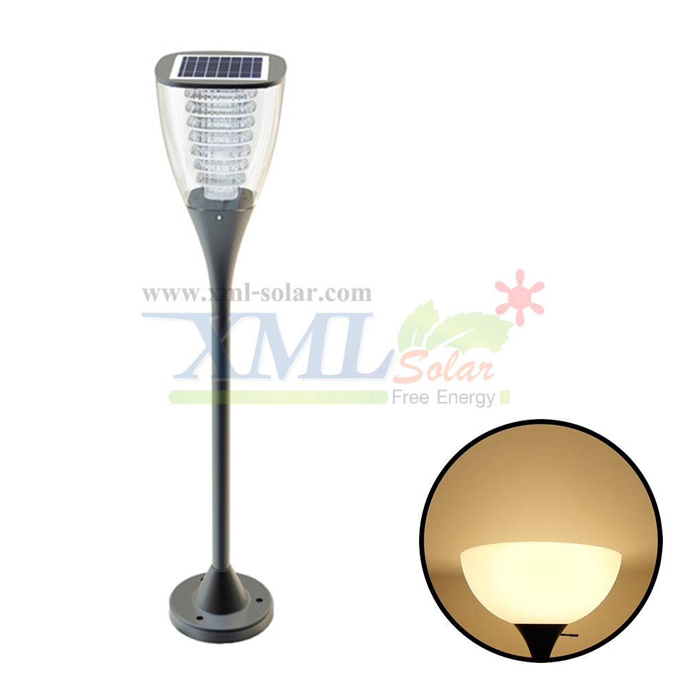 ไฟตั้งพื้นสนามโซล่าเซลล์ ทรงถ้วย (เเสง : เหลืองวอมไวท์)(1 แถม 1)