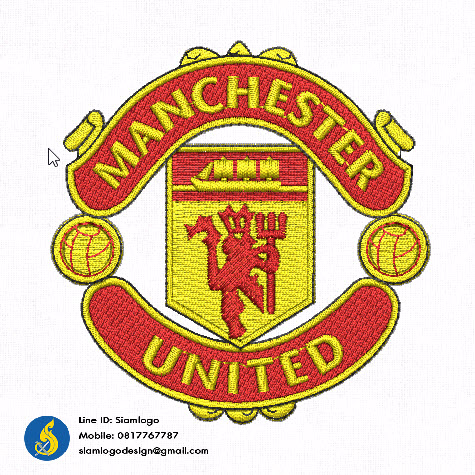 บล็อคปักตราสโมสรแมนเชสเตอรฺ์ ยูไนเต็ด แมนยู ปักสวยมาก