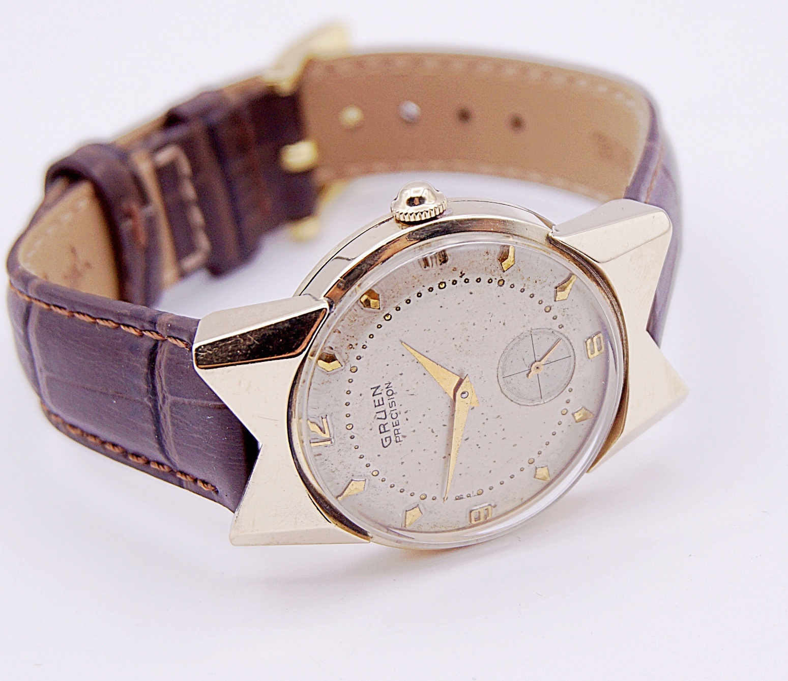 นาฬิกาเก่า GRUEN ไขลานสองเข็มครึ่ง