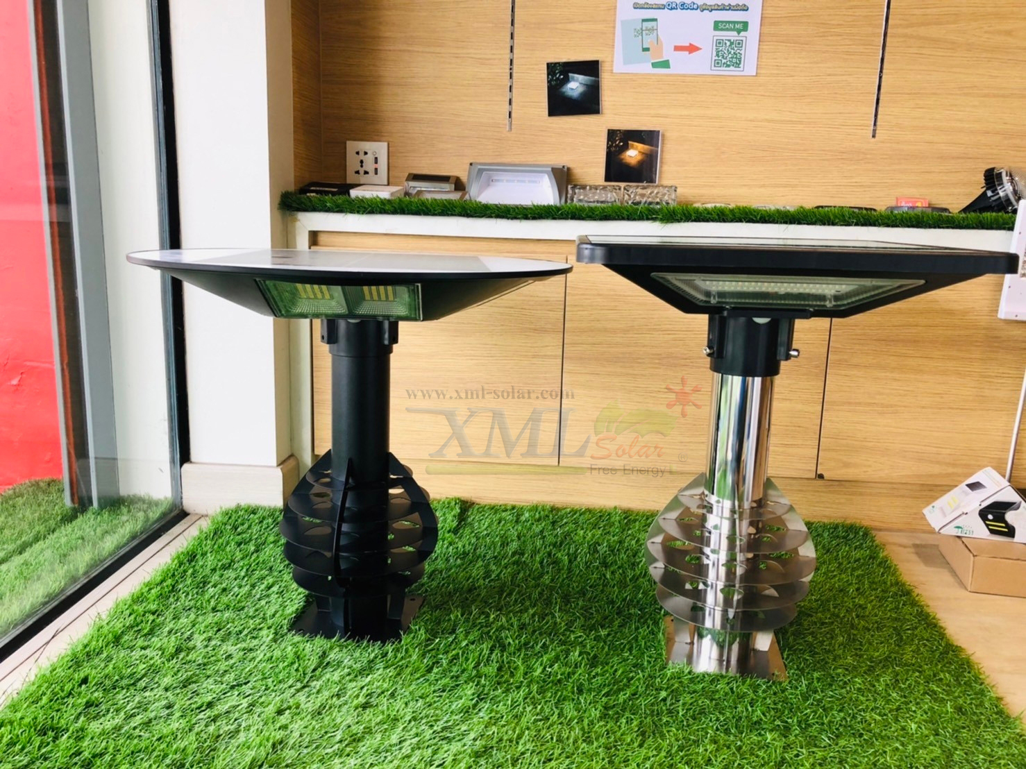 ฐานสวมโคมไฟ UFO ตั้งกำเเพง ปลายเสา 3 นิ้ว (สแตนเลส)