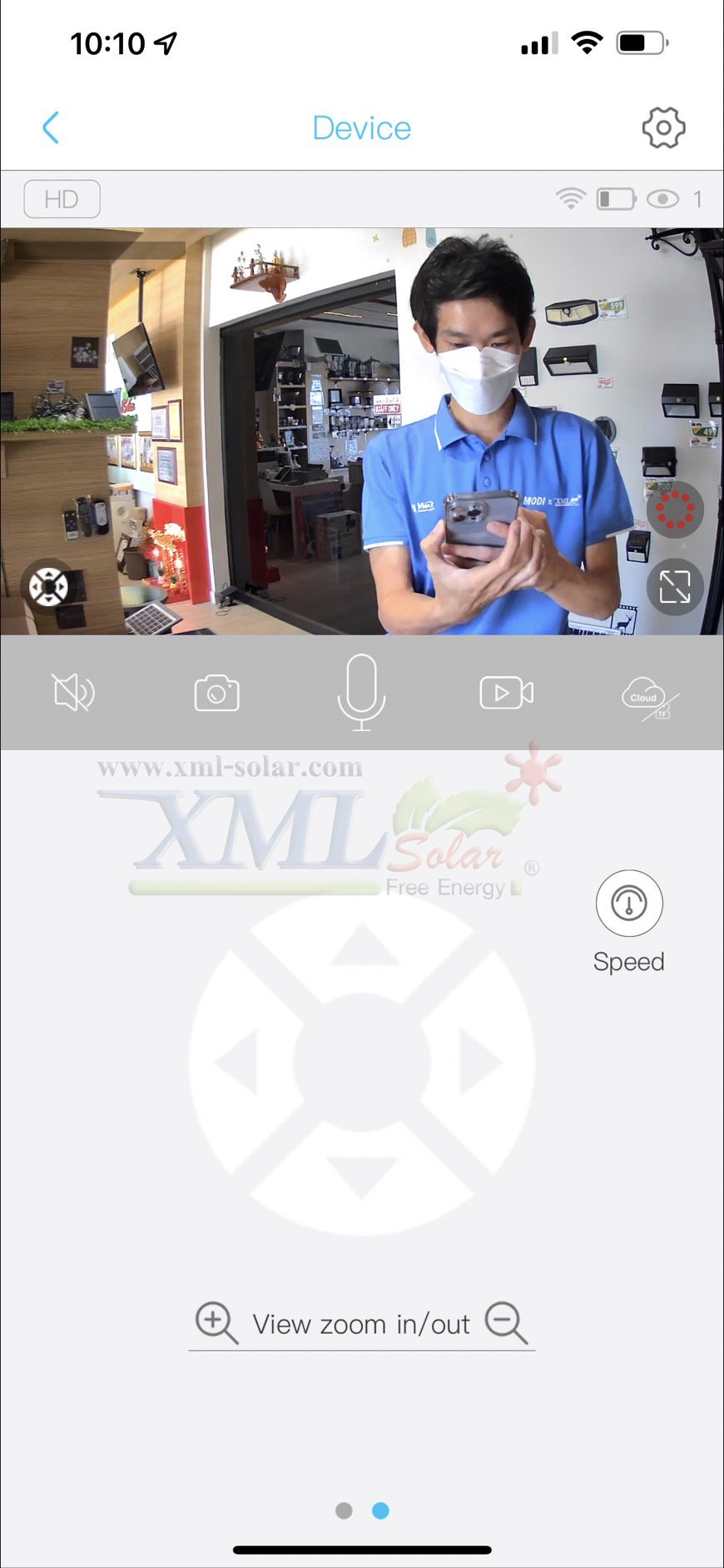 กล้องวงจรปิดโซล่าเซลล์ รุ่นหมุนรอบทิศ (ระบบ WIFI) Full HD Camera (1080P)