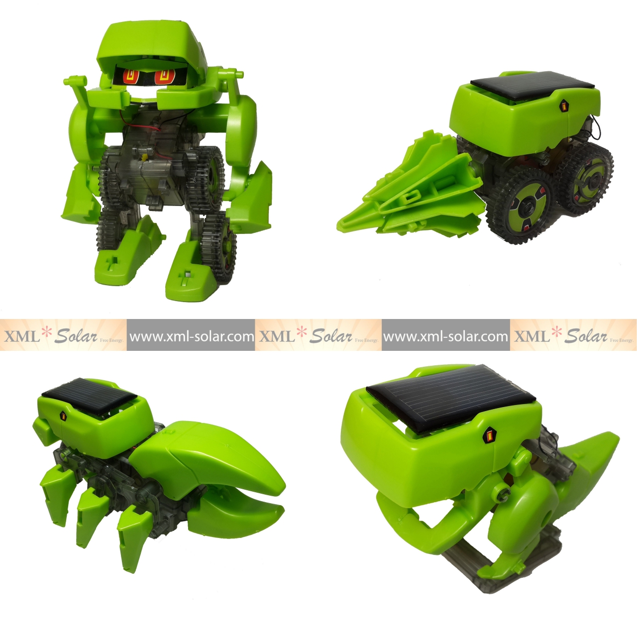 ของเล่นพลังงานแสงอาทิตย์ รุ่น 4 -in-1 (สีเขียว) (1 แถม 1)