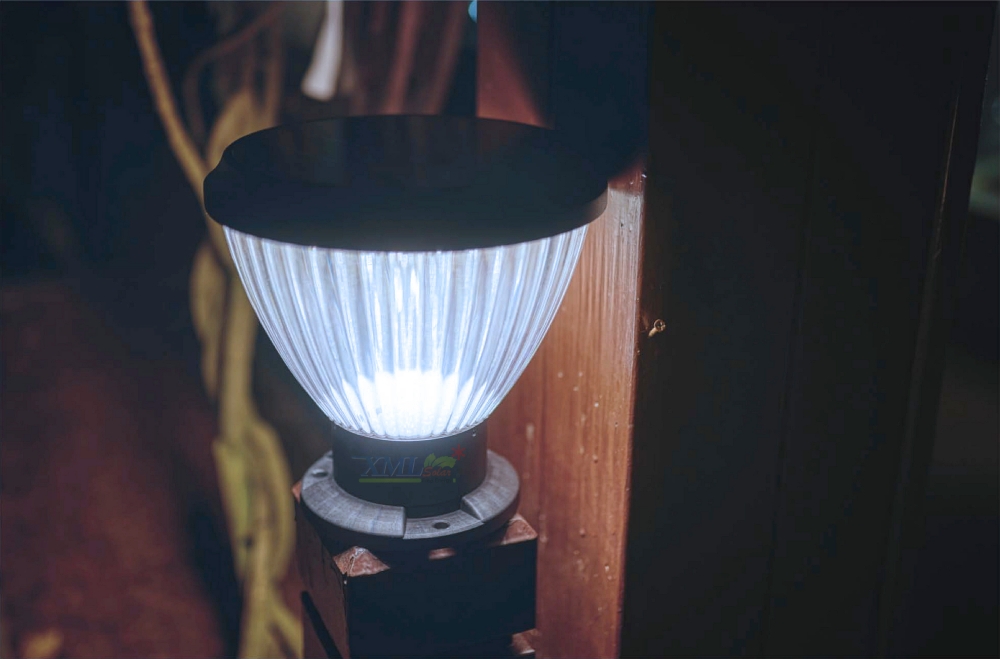 ไฟหัวเสาโซล่าเซลล์ ทรงถ้วย Cupcake 30 SMD LED (เเสง : ขาว)