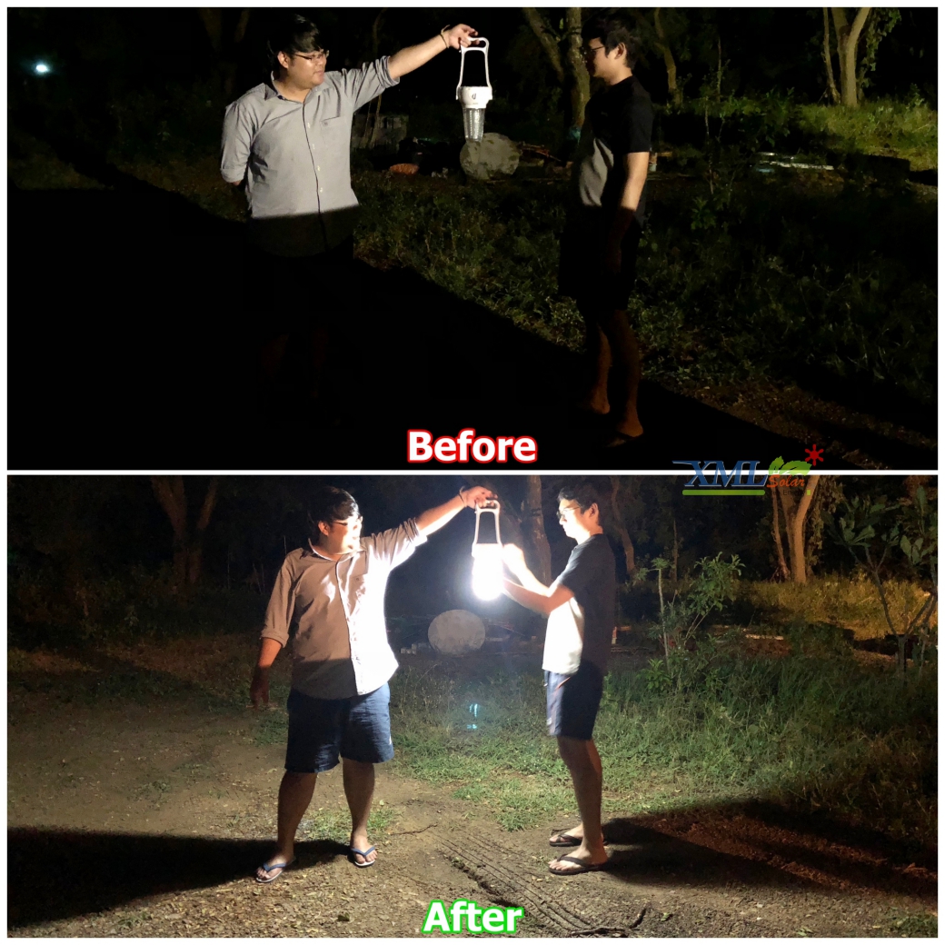 โคมไฟตะเกียงโซล่าเซลล์(สีขาว) ชุดใหญ่