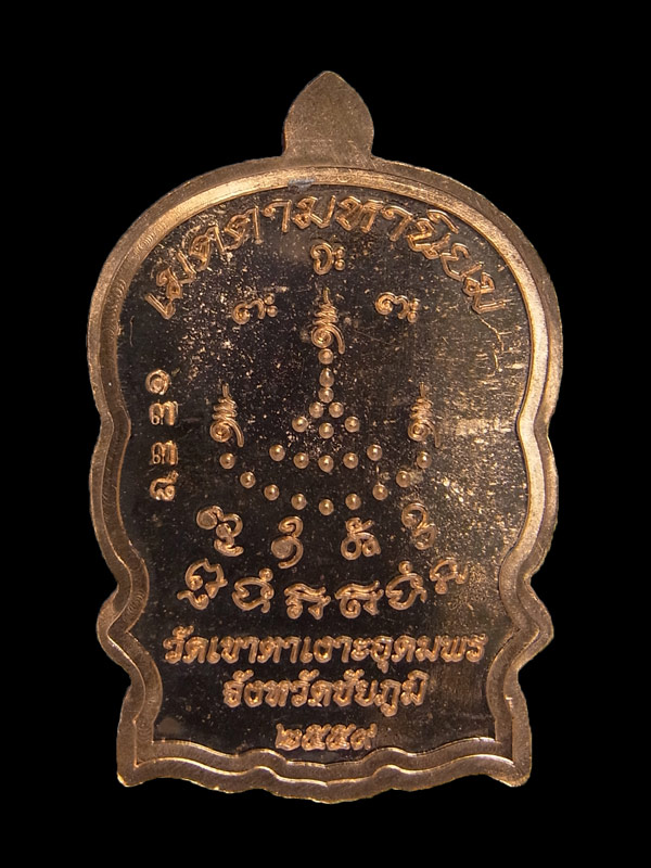 เหรียญนั่งพานเจริญพร หลวงปู่จื่อ ปี2559