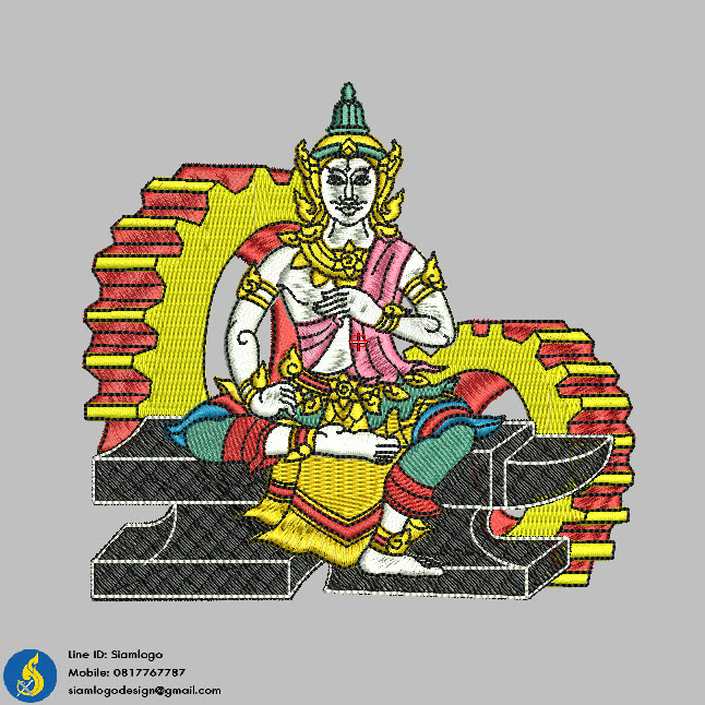 พระวิษณุกรรมฟันเฟือง (ขนาดปักหน้าอก)