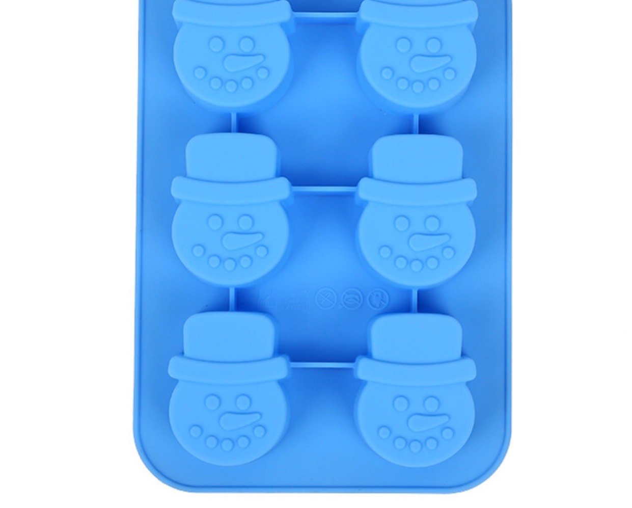 แม่พิมพ์ซิลิโคน พิมพ์สบู่ พิมพ์วุ้น พิมพ์ขนม รูปตุ๊กตาหิมะ 6 ช่อง