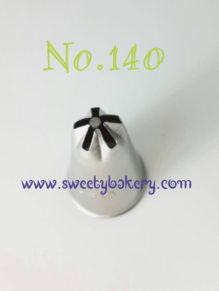 หัวบีบเกาหลี หัวบีบครีม หัวบีบเค้ก ไซส์พิเศษ เบอร์ 140 (นำเข้าเกาหลี) DROP FLOWER TUBES