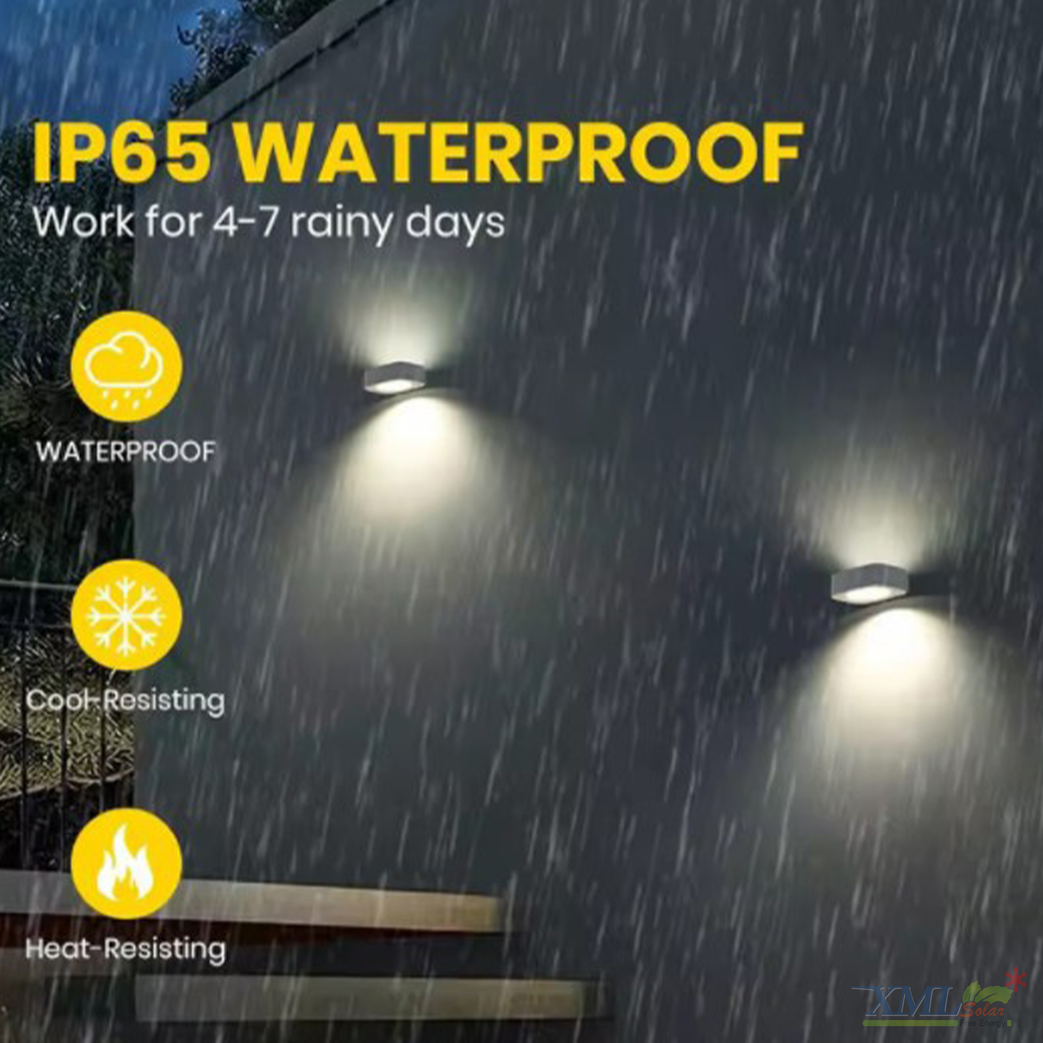 โคมไฟติดผนังโซล่าเซลล์ รุ่น LSXML-243 (เเสง : คลูไวท์)