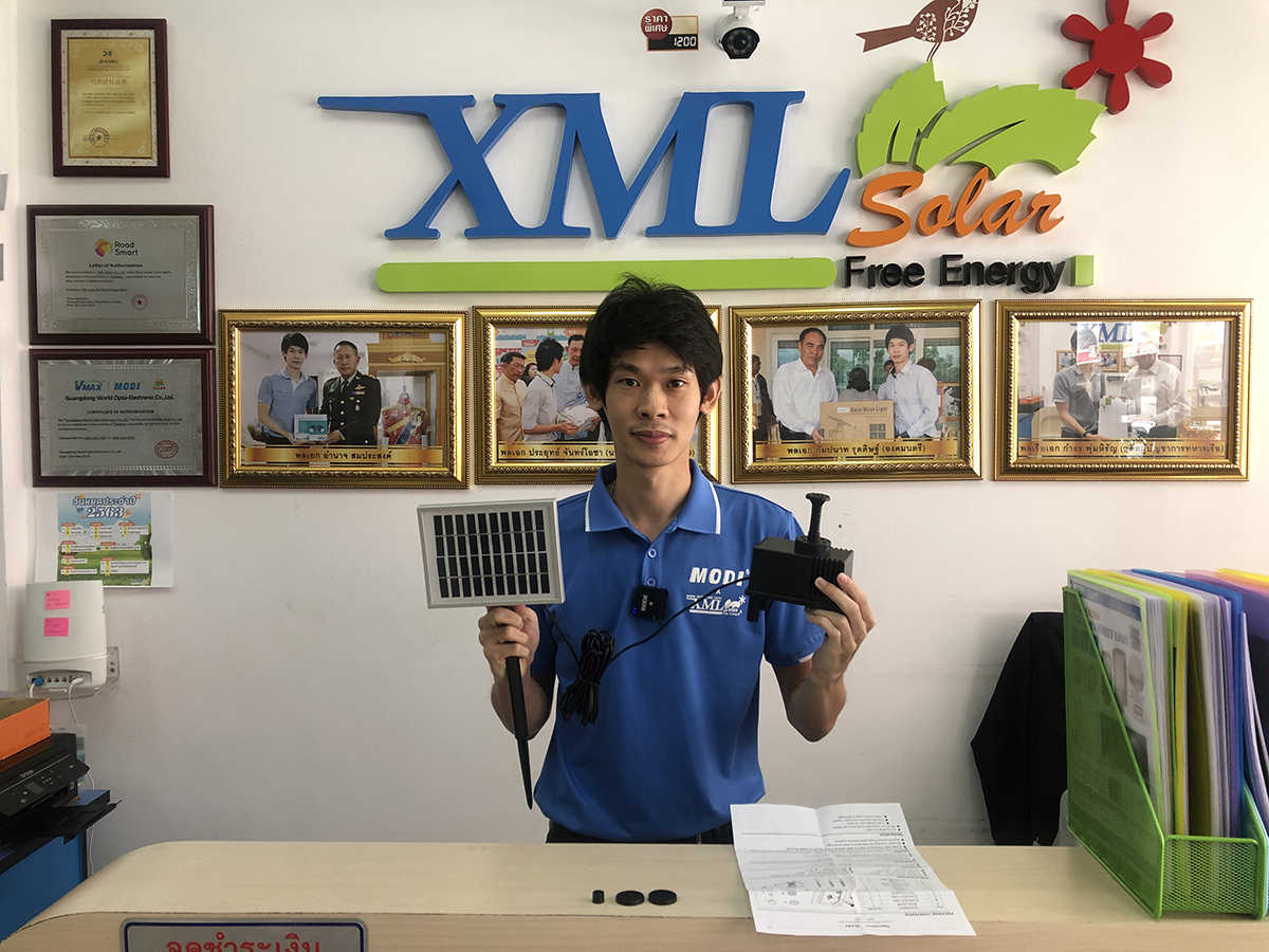 น้ำพุพลังเเสงอาทิตย์ (รุ่น เเผงเเยก) -ไซส์เล็ก (ขนาดแผงโซล่าเซลล์)