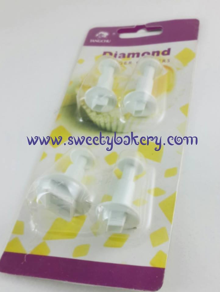 ที่พิมพ์ลายฟองดองท์ พิมพ์กดคุกกี้ รูป Dimond 4 ชิ้น/แพ็ค