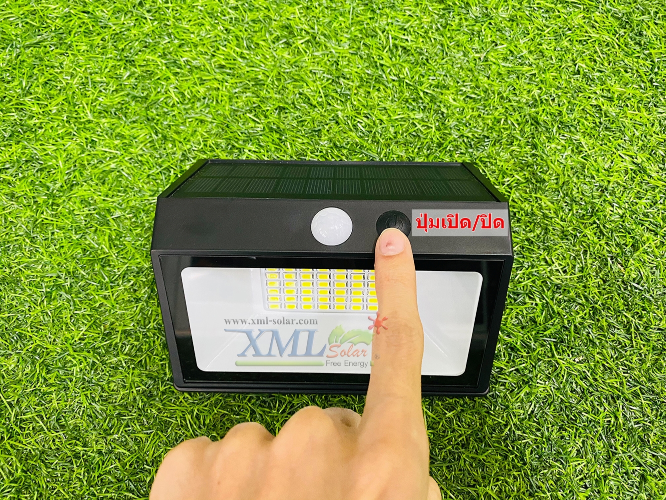 โคมไฟผนังโซล่าเซลล์ 48 LED + Motion Sensor (แสง : ขาว)