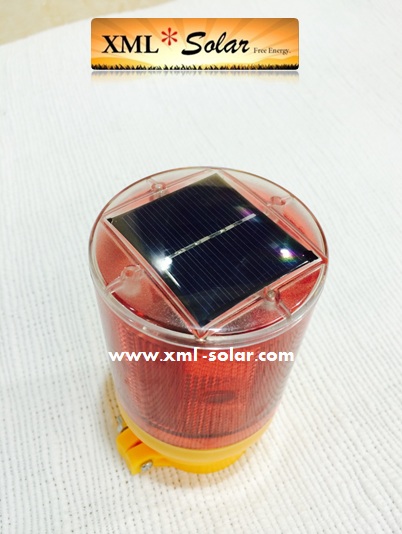 ไฟเตือนกรวยจราจร ฉุกเฉิน พลังงานเเสงอาทิตย์ (เเสง : สีเเดง)