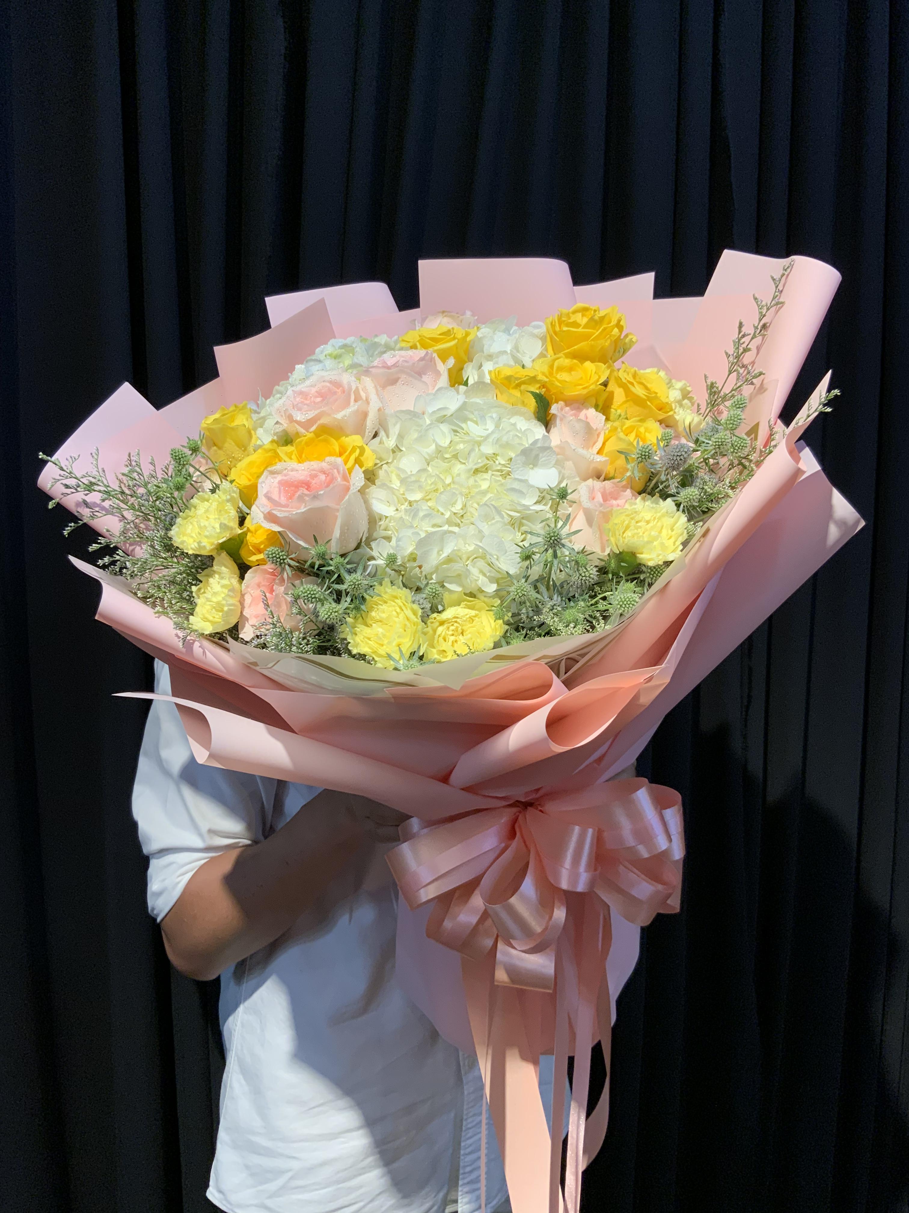 Vintage-ช่อดอกไม้ขนาดกลาง