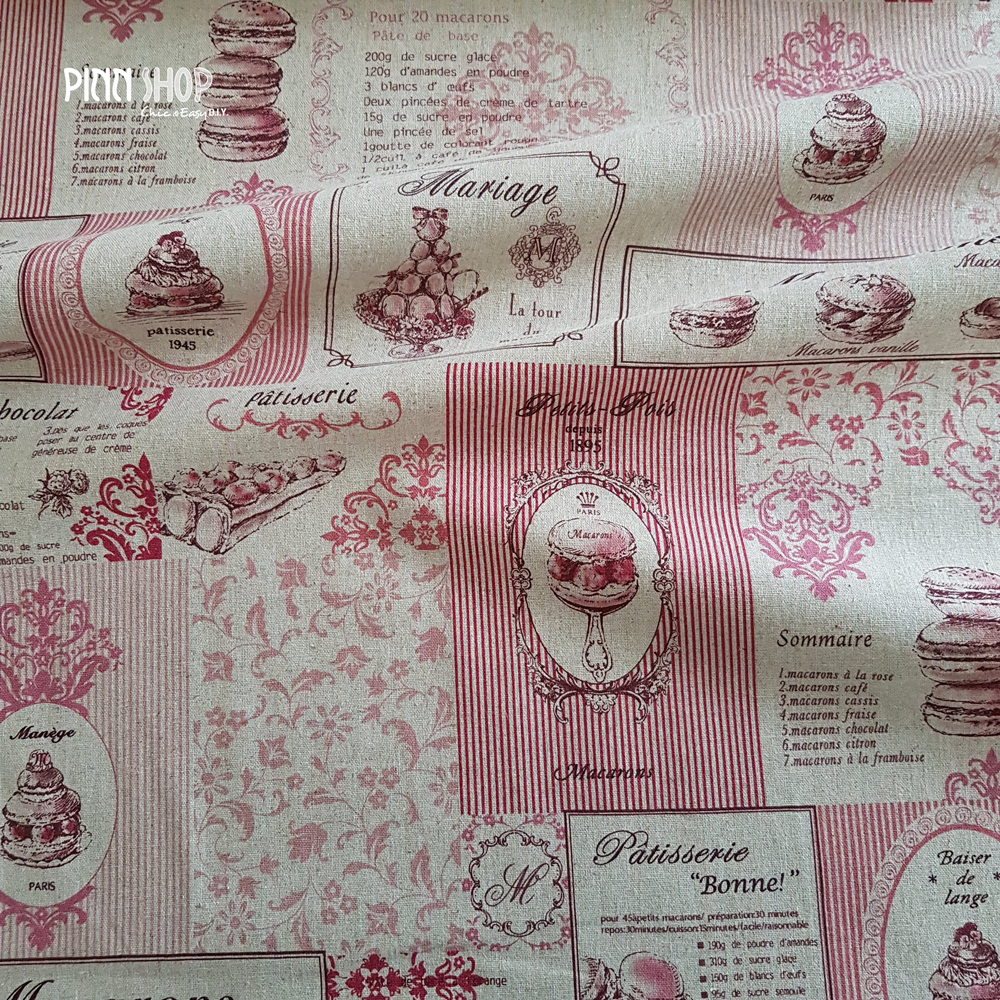 ผ้าญี่ปุ่น YUWA (ลายเค้กชมพู่)