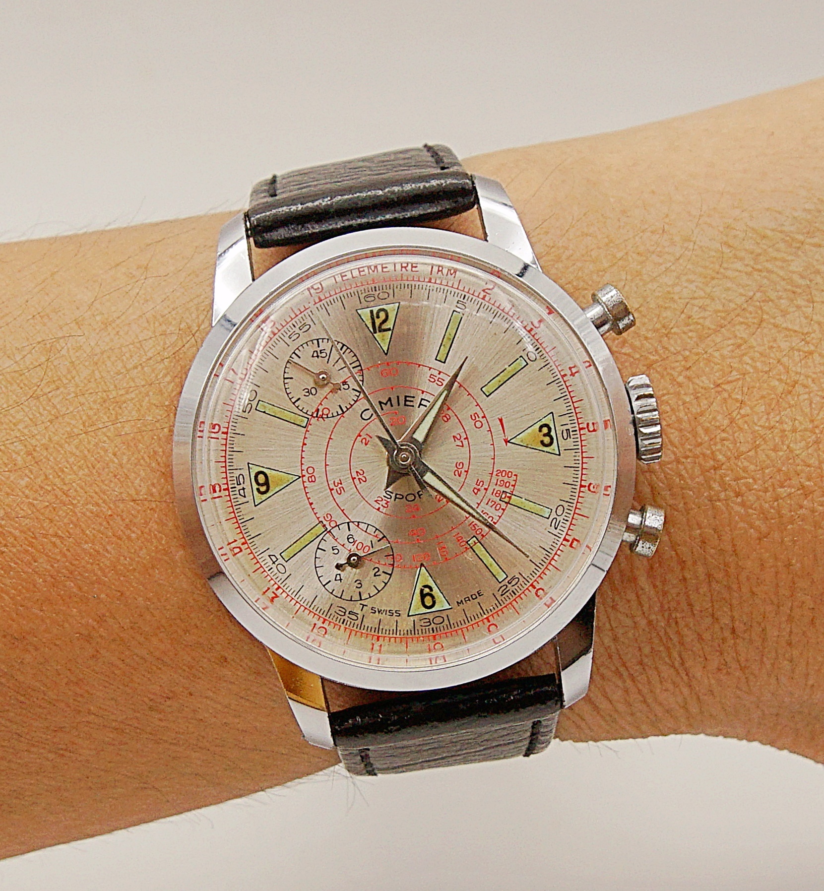 นาฬิกาเก่า CIMIER Chronograph ไขลาน