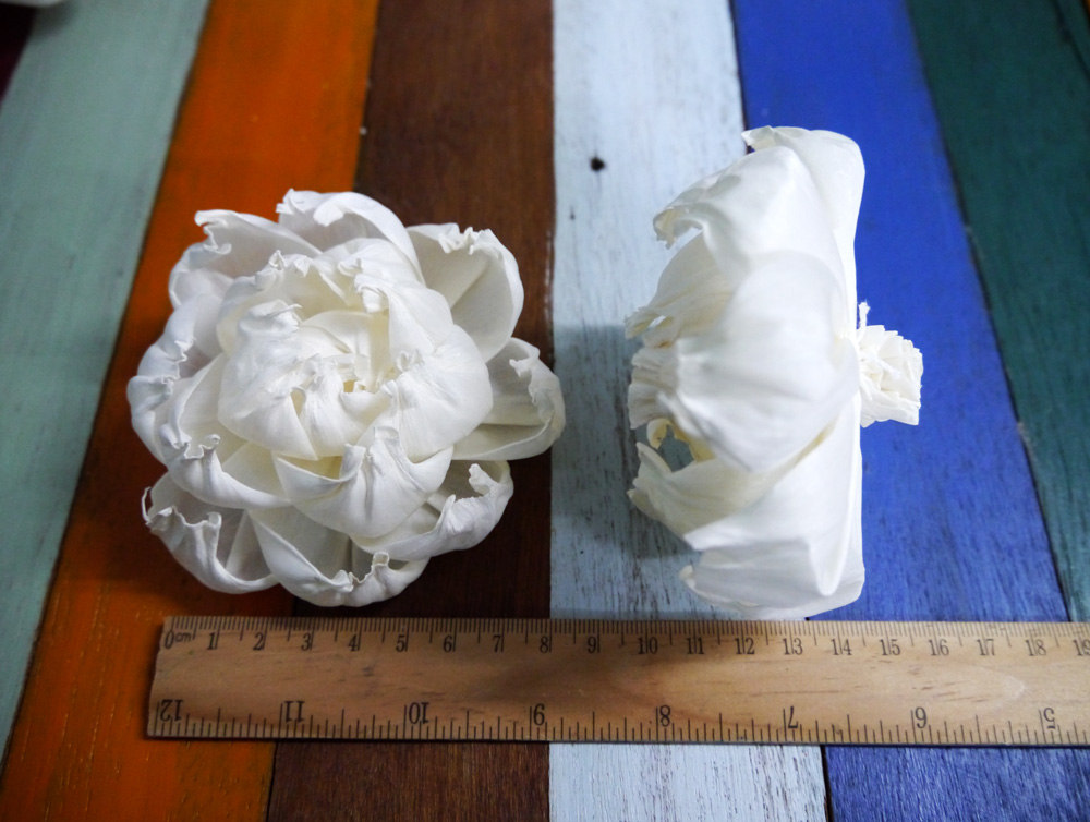 ดอกโบตั๋น 8cm ติดเชือก