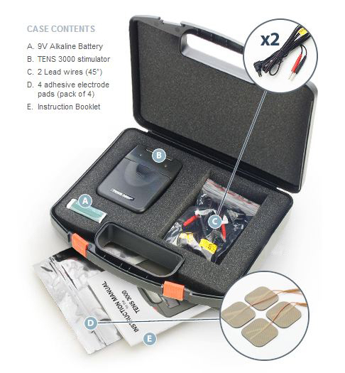 เครื่องลดปวดกระตุ้นไฟฟ้าแบบพกพา TENS 3000 Portable Electrotherapy