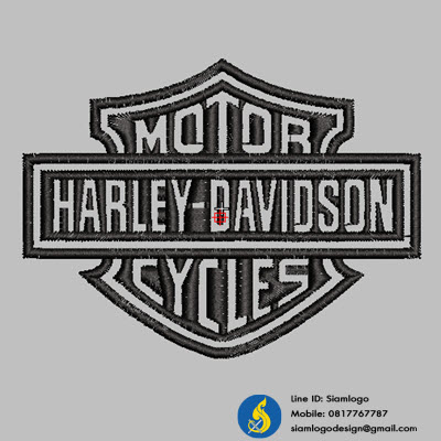 บล็อคปักharley_davidson (เว้นขาว)