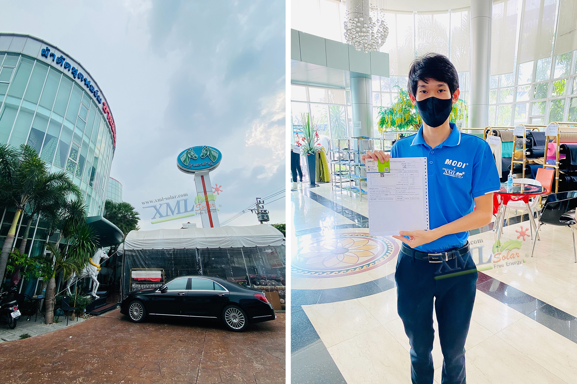 ไฟสปอตไลท์โซล่าเซลล์ 400 W. รุ่น Modi x XML ไซต์ใหญ่ (เเสง : ขาว)