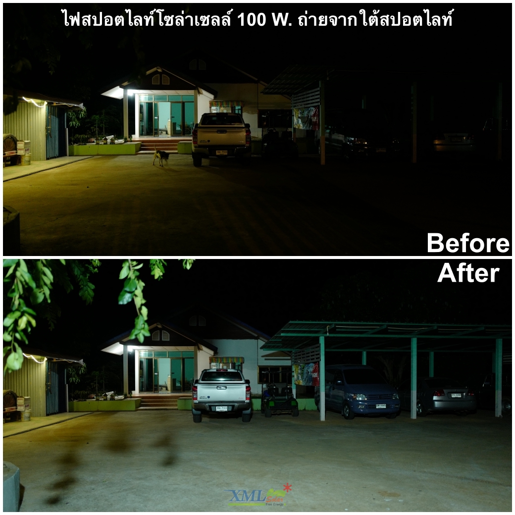 สปอร์ตไลท์โซล่าเซลล์ 100 W. รุ่นใหม่ JD8800L (แสง : ขาว)