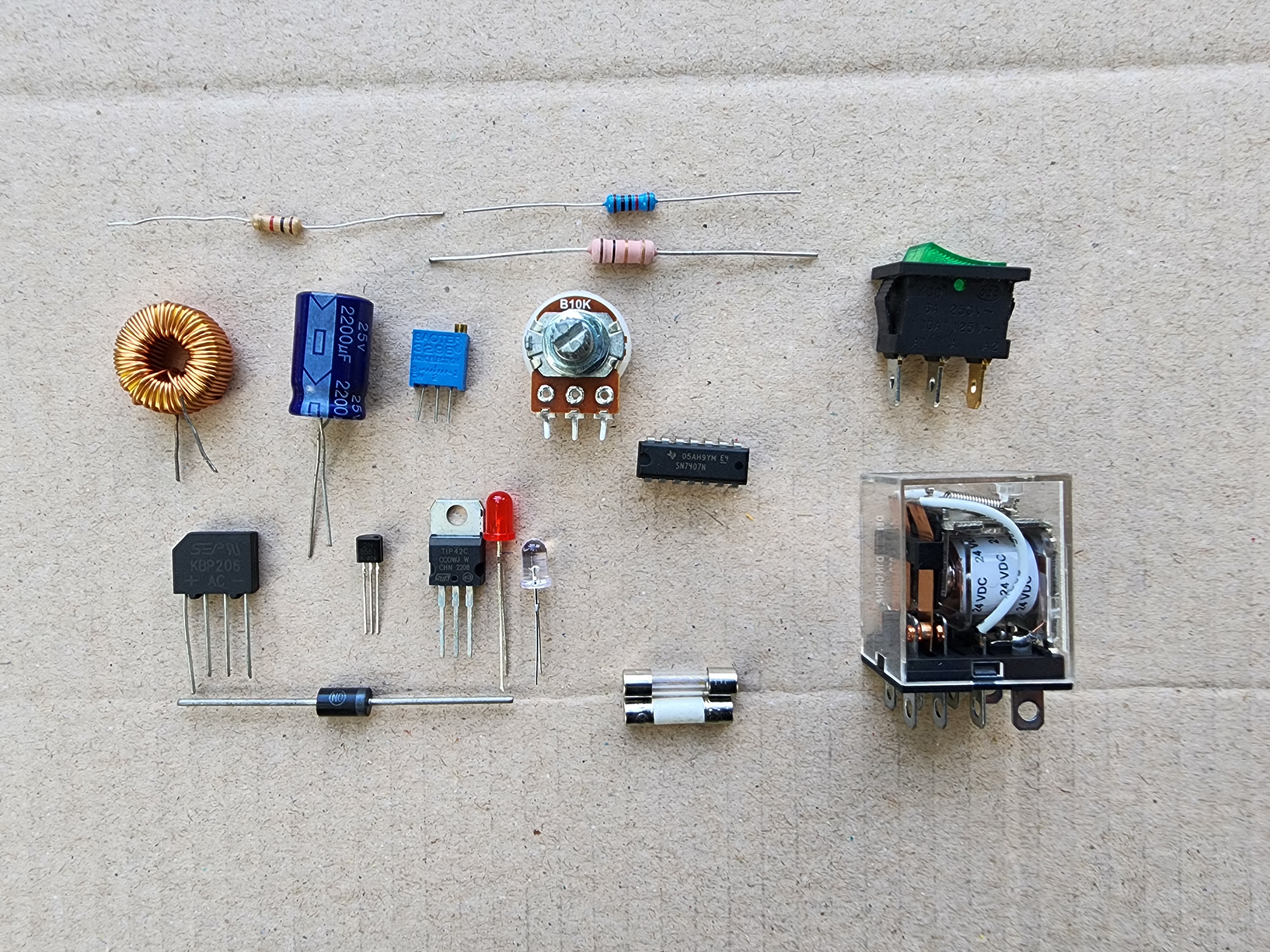 electronics components name and electronics components list
