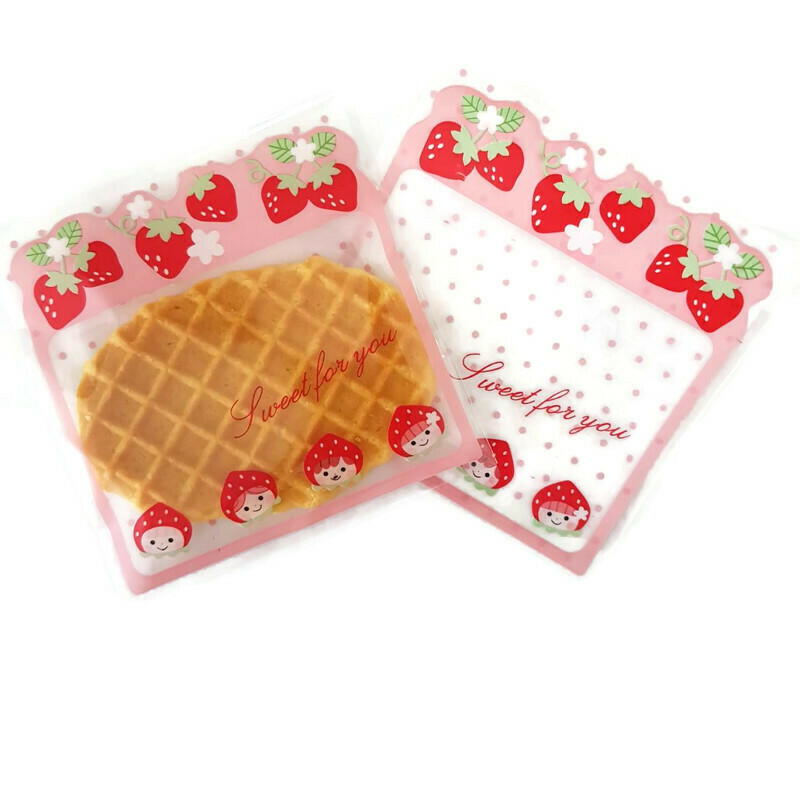 ถุงคุกกี้ เบเกอรี่ ขนม แบบมีเทปกาว 95-100 ใบ/แพ็ค (10*10+3 cm.)
