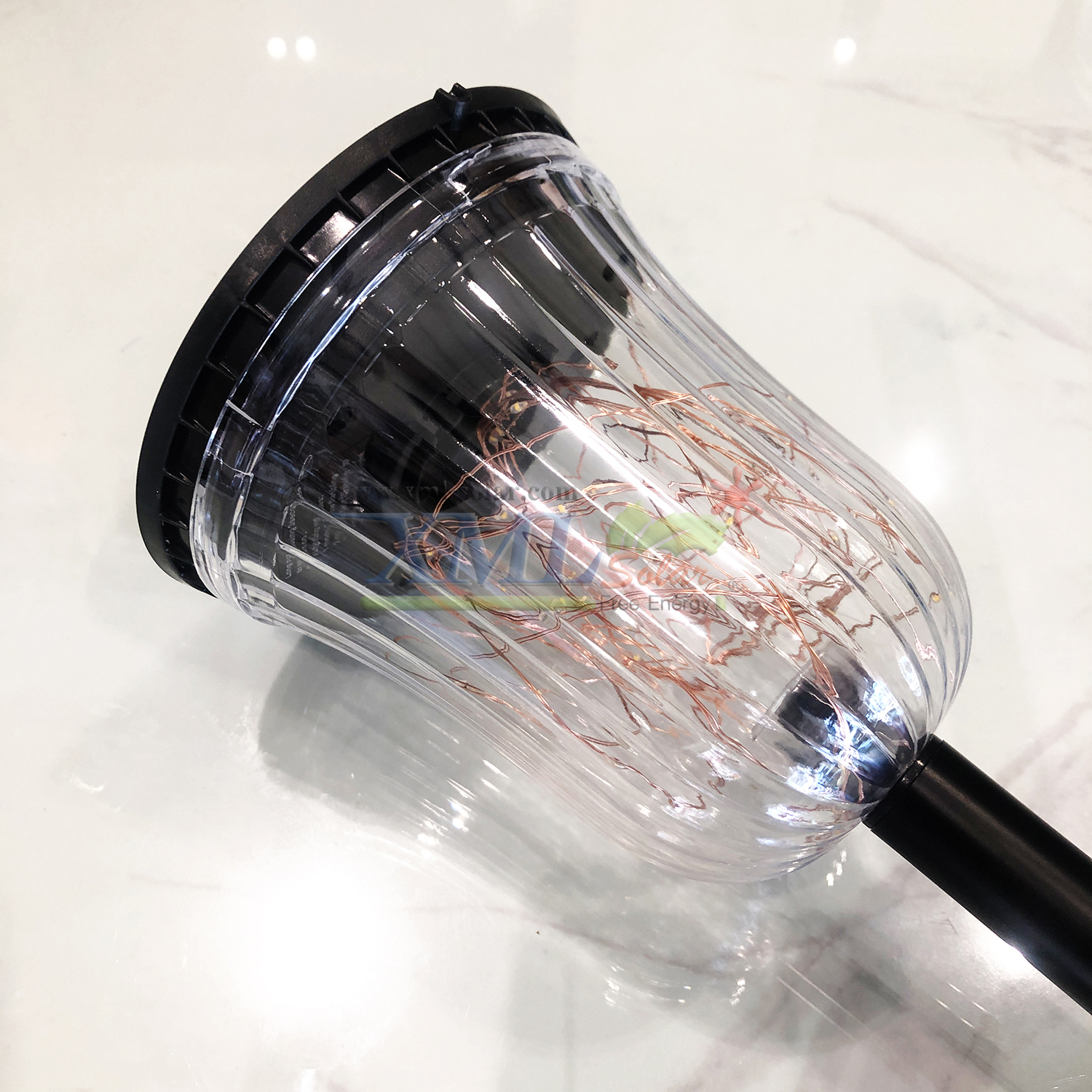 ไฟปักสนามโซล่าเซลล์ รุ่น เม็ดChip 50 LED (เปิดได้ 3 ฟังก์ชั่น) (แสง : เเหลืองวอมไวท์)