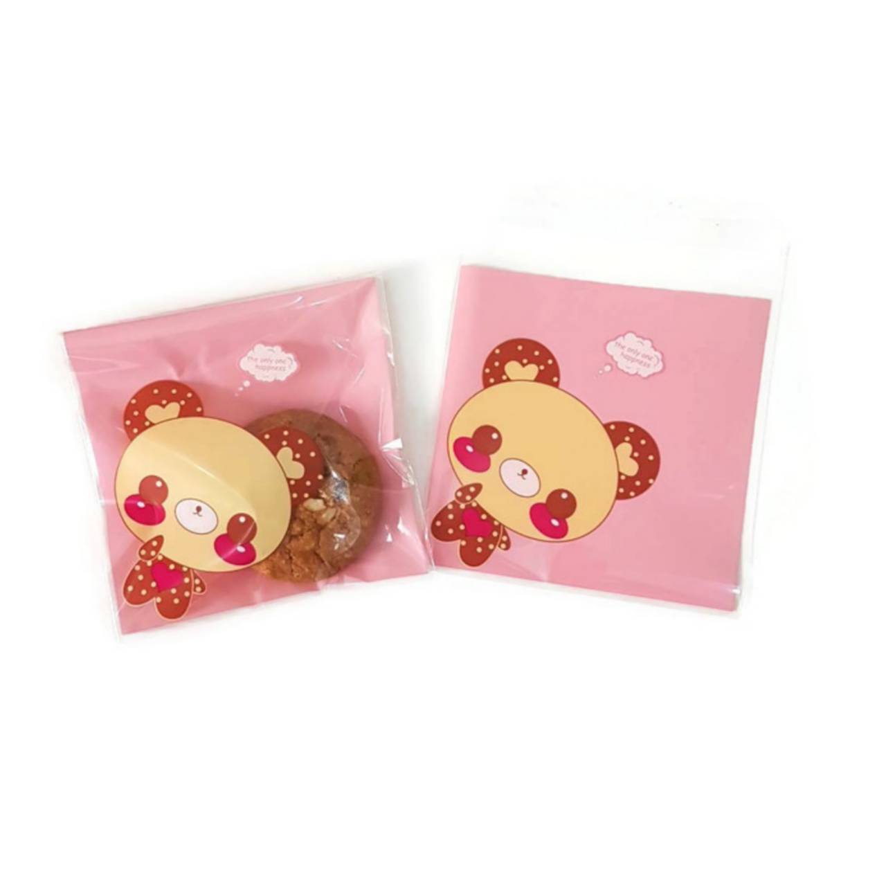 ถุงคุกกี้ เบเกอรี่ ขนม แบบมีเทปกาว 95-100 ใบ/แพ็ค (10*10+3 cm.)
