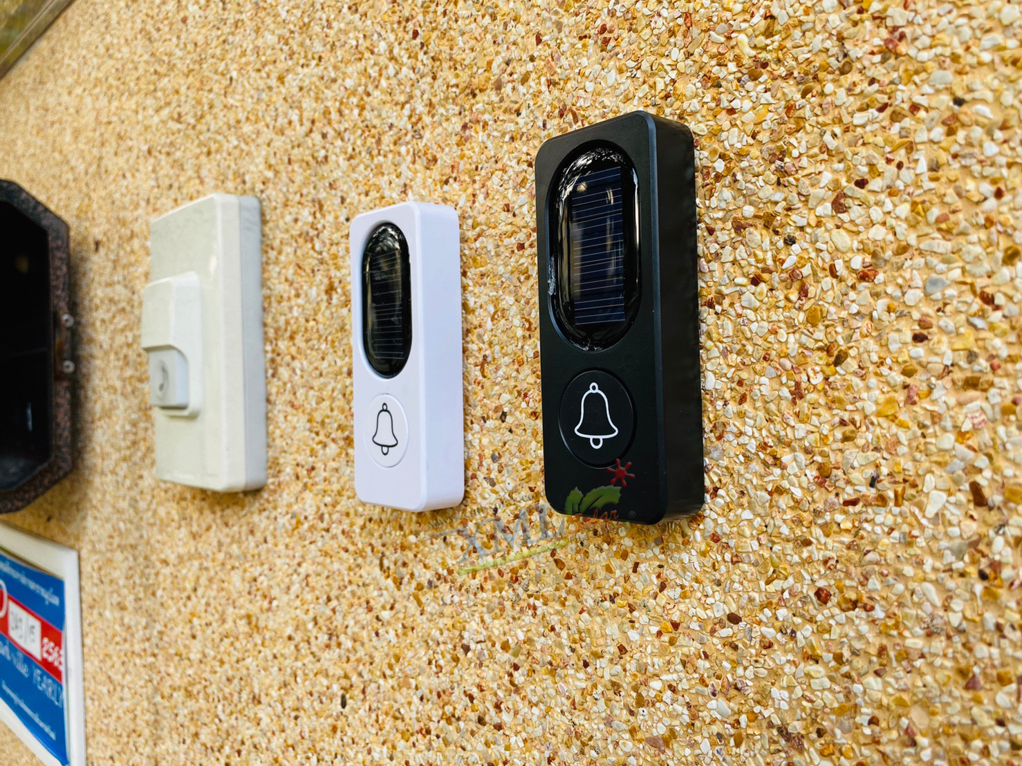 กริ่งโซล่าเซลล์ อเนกประสงค์ สีดำ (Solar Doorbell)