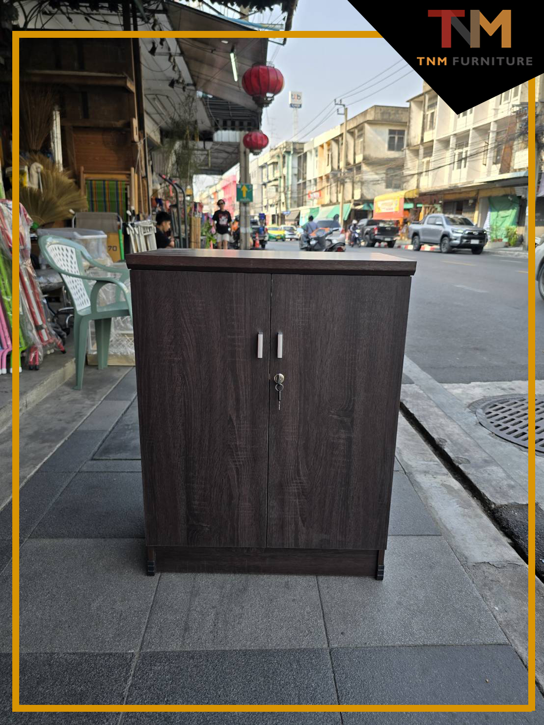 ตู้เอนกประสงค์ 60cm. 2บานเปิด(มีกุญแจล็อก)