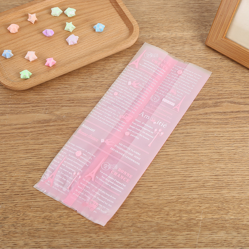 ถุงคุกกี้ ถุงเบเกอรี่ ถุงขนม 50 ใบ/ห่อ (Size : 10*25+7 cm.)