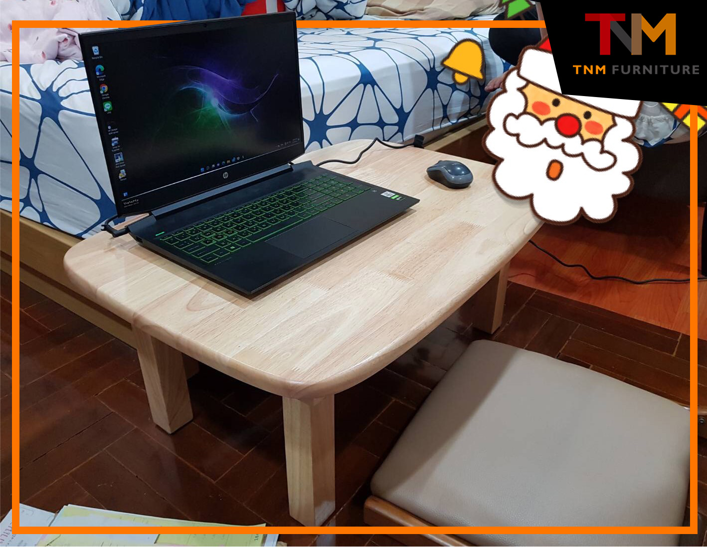 โต๊ะพับญี่ปุ่น ไม้ยางพารา