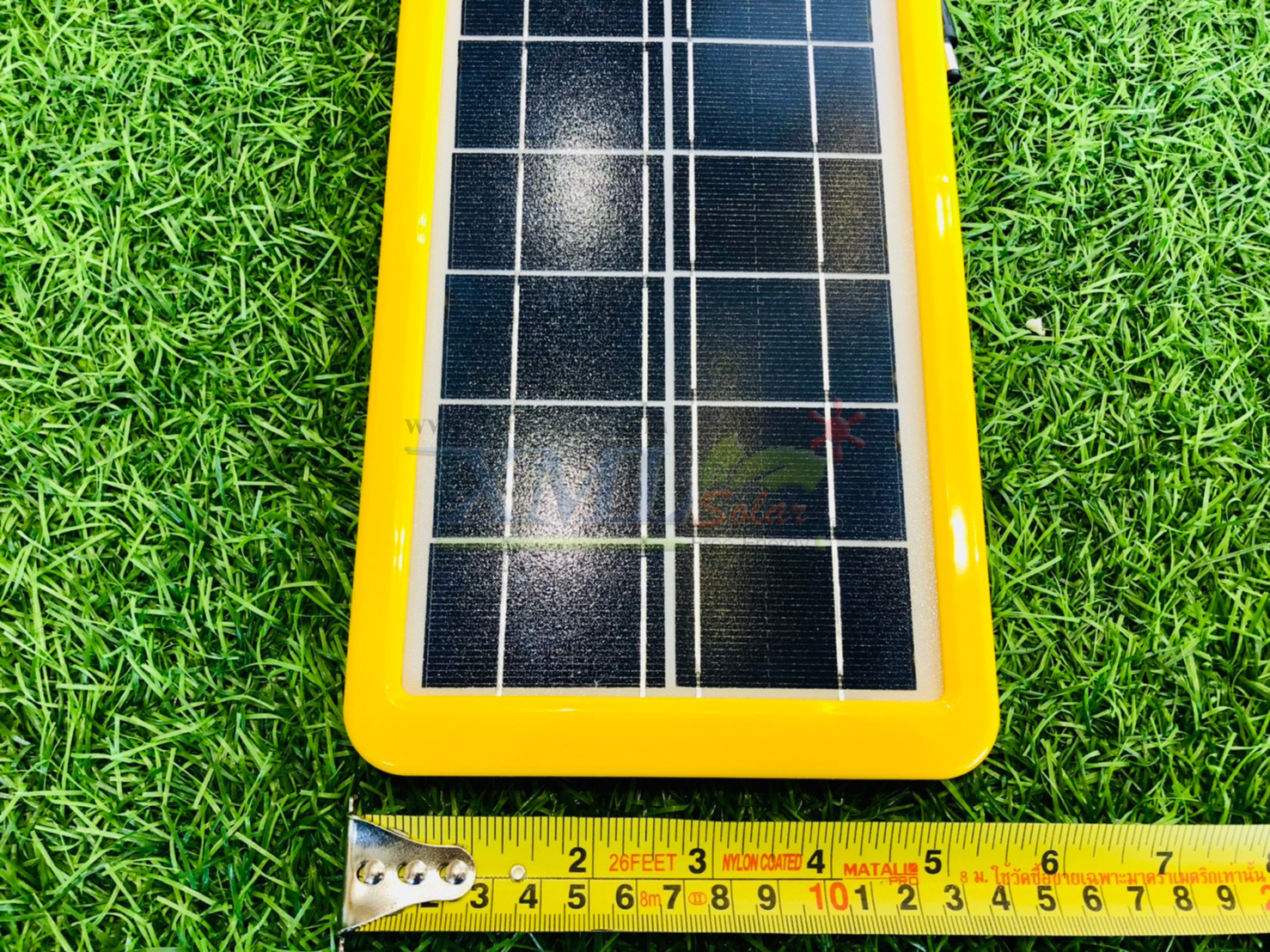 ชุดนอนนาโซล่าเซลล์ (สีเหลือง) พร้อมวิทยุ ขนาดพกพา 8,000 mAh