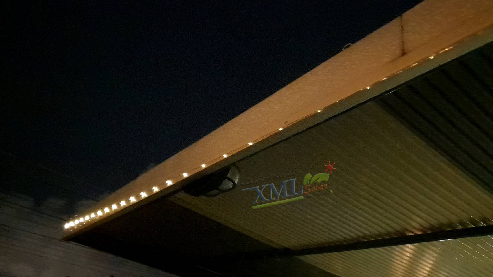 ไฟกระพริบโซล่าเซลล์ 100 CHIP SMD LED ขดลวด (เเสง : เหลืองวอมไวท์)